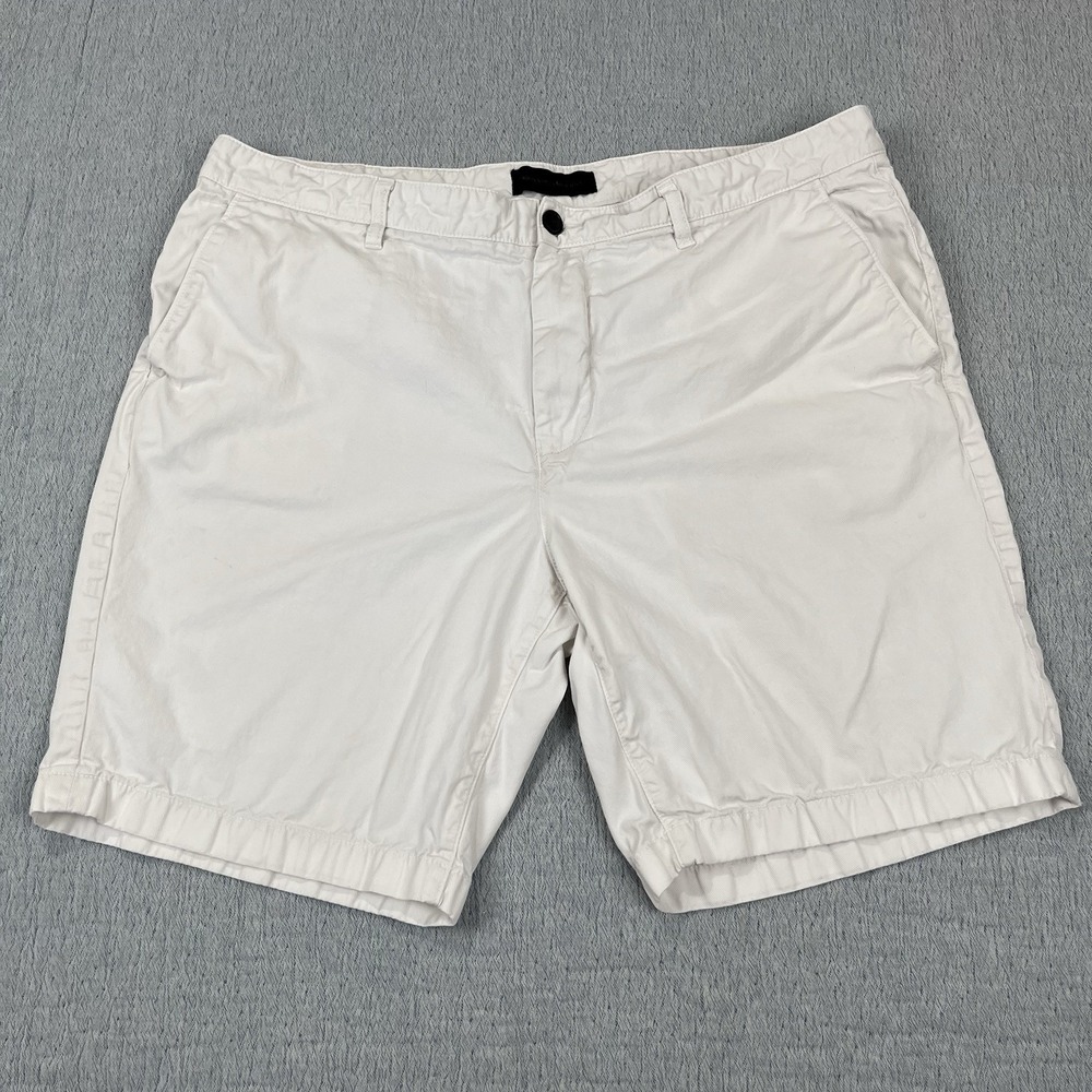 John Varvatos White 100%‎ Cotton Chino Shorts Sz 38